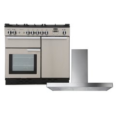 Rangemaster PROP100DFFSS/C 100cm Dual Fuel Range Cooker Professional Plus Stainless Steel / Chrome, A Rated