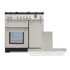Rangemaster KCH90DFFSS/C 90cm Dual Fuel Range Cooker Kitchener Stainless Steel / Chrome, A Rated