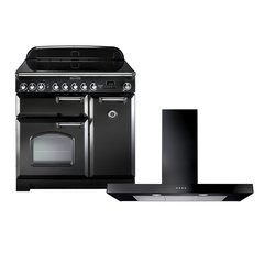 Rangemaster CDL90EIBL/C 90cm Induction Range Cooker Classic Deluxe Black / Chrome, A Rated