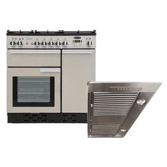 Rangemaster PROP90DFFSS/C 90cm Dual Fuel Range Cooker Professional Plus Stainless Steel / Chrome, A Rated