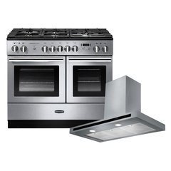 Rangemaster PROPL100FXDFFSS/C 100cm Dual Fuel Range Cooker Professional Plus FX Stainless Steel / Chrome, A Rated