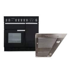 Rangemaster PROP90EIGB/C 90cm Induction Range Cooker Professional Plus Black / Chrome, A Rated