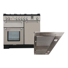 Rangemaster KCH100DFFSS/C 100cm Dual Fuel Range Cooker Kitchener Stainless Steel / Chrome, A Rated