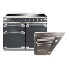 Rangemaster ELS110EISL 110cm Induction Range Cooker Elise Slate / Brushed Nickel, A Rated