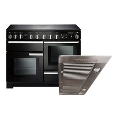 Rangemaster PDL110EIGB/C 110cm Induction Range Cooker Professional Deluxe Black / Chrome, A Rated