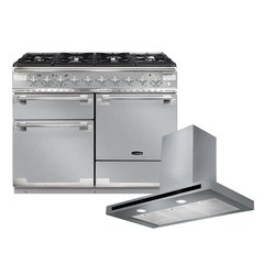 Rangemaster ELS110DFFSS 110cm Dual Fuel Range Cooker Elise Stainless Steel / Brushed Nickel, A Rated