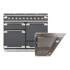 Rangemaster ELS110DFFSL 110cm Dual Fuel Range Cooker Elise Slate / Brushed Nickel, A Rated