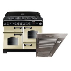 Rangemaster CLA110NGFCR/C 110cm Gas Range Cooker Classic Cream / Chrome, A+ Rated