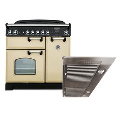 Rangemaster CLA90NGFCR/C 90cm Gas Range Cooker Classic Cream / Chrome, A+ Rated