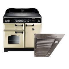 Rangemaster CLA100ECCR/C 100cm Ceramic Range Cooker Classic Cream / Chrome, A Rated