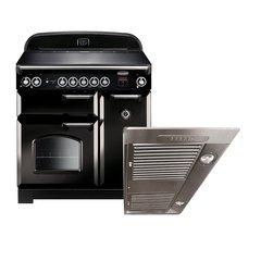 Rangemaster CLA90EIBL/C 90cm Induction Range Cooker Classic Black / Chrome, A Rated