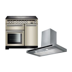 Rangemaster EDL100EIIV/C 100cm Induction Range Cooker Encore Deluxe Ivory / Chrome, A Rated