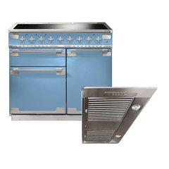 Rangemaster ELS100EICA 100cm Induction Range Cooker Elise China Blue / Brushed Nickel, A Rated