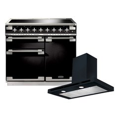 Rangemaster ELS100EIGB 100cm Induction Range Cooker Elise Gloss Black / Brushed Nickel, A Rated