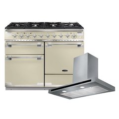 Rangemaster ELS110DFFCR 110cm Dual Fuel Range Cooker Elise Cream / Brushed Nickel, A Rated