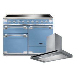 Rangemaster ELS110EICA 110cm Induction Range Cooker Elise China Blue / Brushed Nickel, A Rated