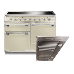 Rangemaster ELS110EICR 110cm Induction Range Cooker Elise Cream / Brushed Nickel, A Rated