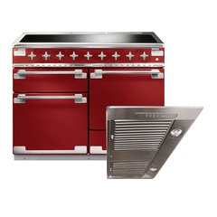 Rangemaster ELS110EIRD 110cm Induction Range Cooker Elise Cherry Red / Brushed Nickel, A Rated