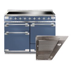 Rangemaster ELS110EISB 110cm Induction Range Cooker Elise Stone Blue / Brushed Nickel, A Rated