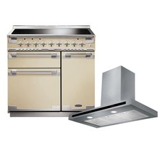Rangemaster ELS90EICR 90cm Induction Range Cooker Elise Cream / Brushed Nickel, A Rated