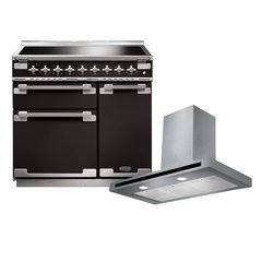 Rangemaster ELS90EIGB 90cm Induction Range Cooker Elise Black / Brushed Nickel, A Rated