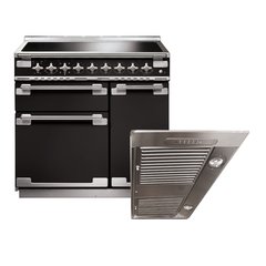 Rangemaster ELS90EIGB 90cm Induction Range Cooker Elise Black / Brushed Nickel, A Rated