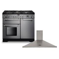 Rangemaster KCH100NGFSS/C 100cm Gas Range Cooker Kitchener Stainless Steel / Chrome, A+ Rated
