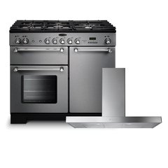 Rangemaster KCH100NGFSS/C 100cm Gas Range Cooker Kitchener Stainless Steel / Chrome, A+ Rated