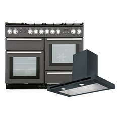 Rangemaster NEX110DFFSL/C 110cm Dual Fuel Range Cooker Nexus Slate / Chrome, A Rated