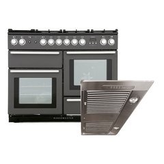 Rangemaster NEX110DFFSL/C 110cm Dual Fuel Range Cooker Nexus Slate / Chrome, A Rated