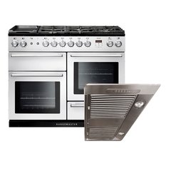 Rangemaster NEX110DFFWH/C 110cm Dual Fuel Range Cooker Nexus White / Chrome, A Rated