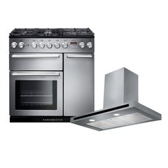 Rangemaster NEX90DFFSS/C 90cm Dual Fuel Range Cooker Nexus Stainless Steel / Chrome, A Rated