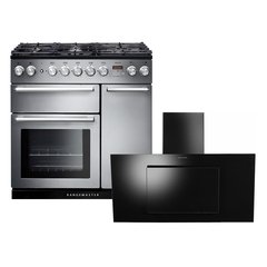 Rangemaster NEX90DFFSS/C 90cm Dual Fuel Range Cooker Nexus Stainless Steel / Chrome, A Rated