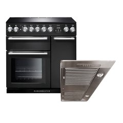 Rangemaster NEX90EICB/C 90cm Induction Range Cooker Nexus Charcoal Black / Chrome, A Rated