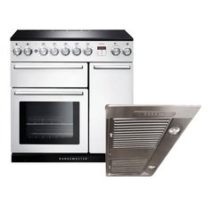 Rangemaster NEX90EIWH/C 90cm Induction Range Cooker Nexus White / Chrome, A Rated