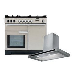 Rangemaster PDL100DFFSS/C 100cm Dual Fuel Range Cooker Professional Deluxe Stainless Steel / Chrome, A Rated