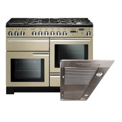Rangemaster PDL110DFFCR/C 110cm Dual Fuel Range Cooker Professional Deluxe Cream / Chrome, A Rated