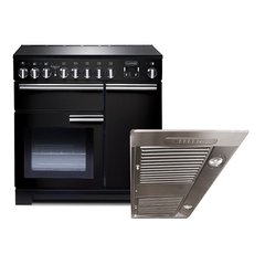 Rangemaster PDL90EIGB/C 90cm Induction Range Cooker Professional Deluxe Black / Chrome, A Rated
