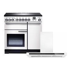 Rangemaster PDL90EIWH/C 90cm Induction Range Cooker Professional Deluxe White / Chrome, A Rated