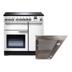 Rangemaster PDL90EIWH/C 90cm Induction Range Cooker Professional Deluxe White / Chrome, A Rated