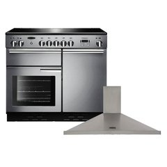 Rangemaster PROP100ECSS/C 100cm Ceramic Range Cooker Professional Plus Stainless Steel / Chrome, A Rated