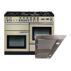 Rangemaster PROP110DFFCR/C 110cm Dual Fuel Range Cooker Professional Plus Cream / Chrome, A Rated