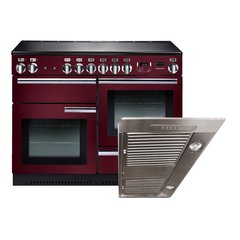 Rangemaster PROP110ECCY/C 110cm Ceramic Range Cooker Professional Plus Cranberry / Chrome, A Rated
