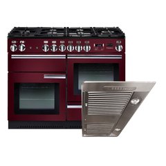Rangemaster PROP110NGFCY/C 110cm Gas Range Cooker Professional Plus Cranberry / Chrome, A Rated