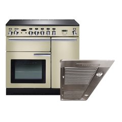Rangemaster PROP90ECCR/C 90cm Ceramic Range Cooker Professional Plus Cream / Chrome, A Rated