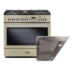 Rangemaster PROP90FXDFFCR/C 90cm Dual Fuel Range Cooker Professional Plus FX Cream / Chrome, A Rated