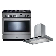 Rangemaster PROP90FXPDFFSS/C 90cm Dual Fuel Range Cooker Professional Plus FXP Stainless Steel / Chrome, A Rated