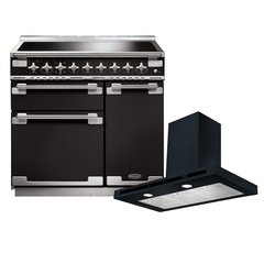 Rangemaster ELS90EIGB 90cm Induction Range Cooker Elise Black / Brushed Nickel, A Rated