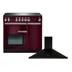 Rangemaster PROP90EICY/C 90cm Induction Range Cooker Professional Plus Cranberry / Chrome, A Rated