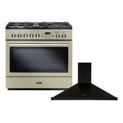 Rangemaster PROP90FXDFFCR/C 90cm Dual Fuel Range Cooker Professional Plus FX Cream / Chrome, A Rated